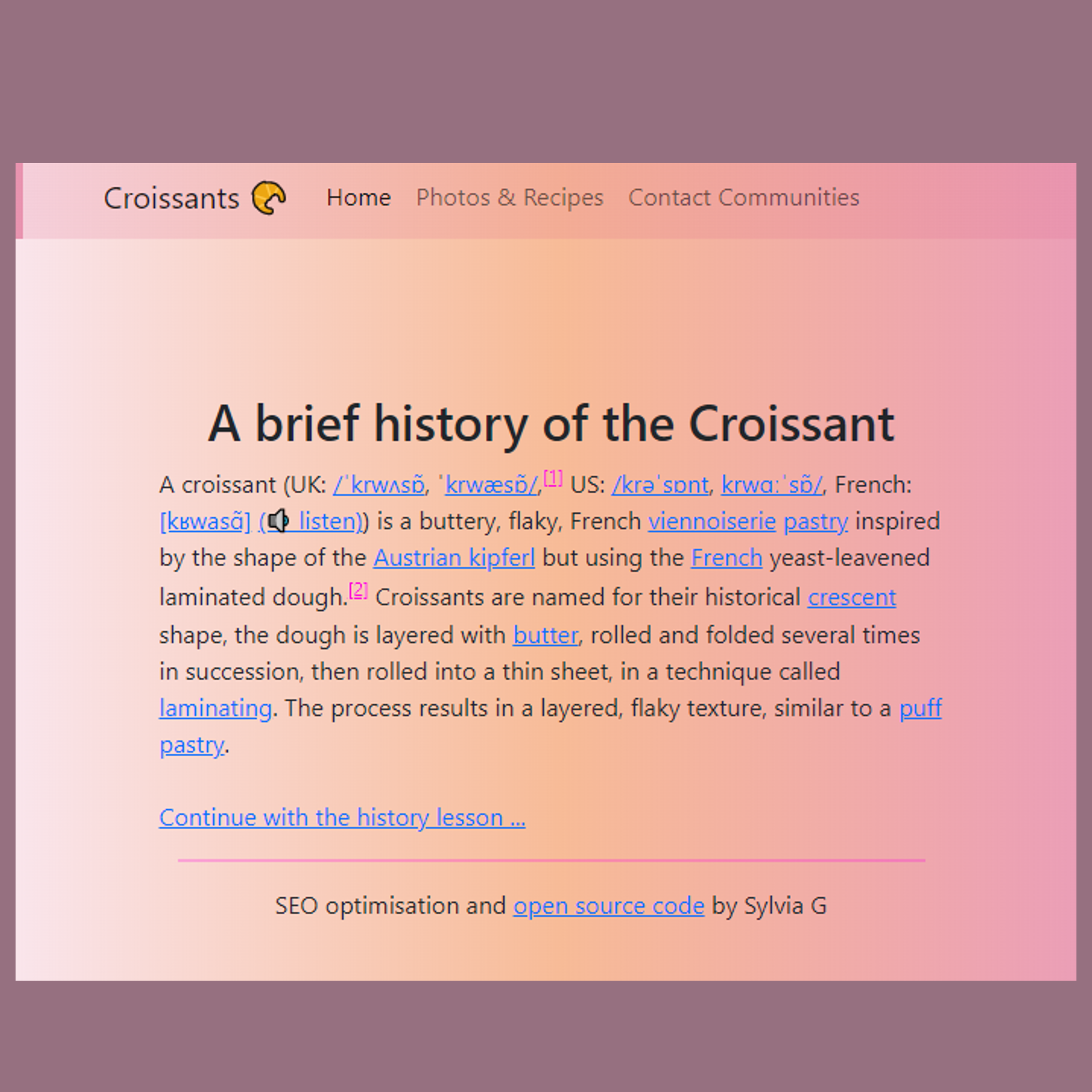 Croissant project